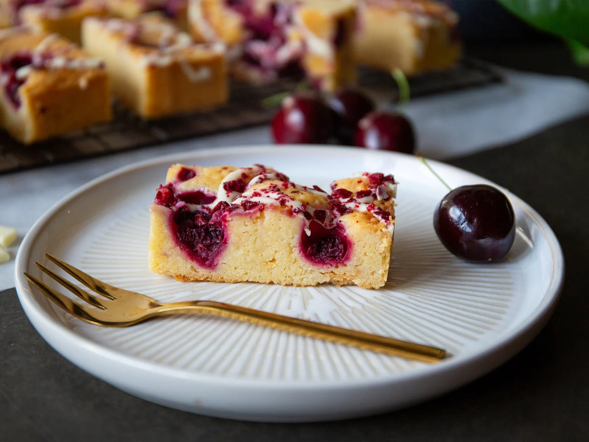 Gâteau aux cerises griottes & chocolat blanc